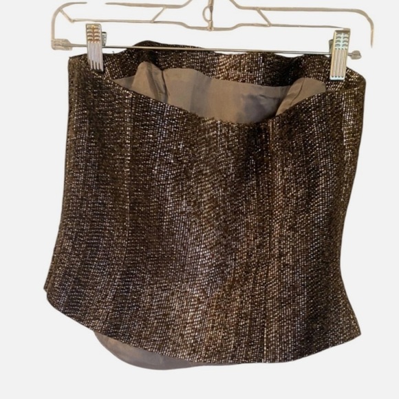 Metallic Tweed Blazer & Corset Set Frayed Hem 6 Elevated Luxury European Style - Picture 4 of 12